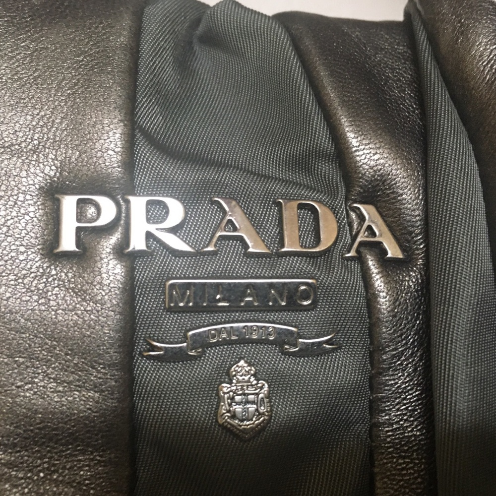 Authentic Prada Tessuto Nappa Grey & Silver Tote - Picture 2 of 16